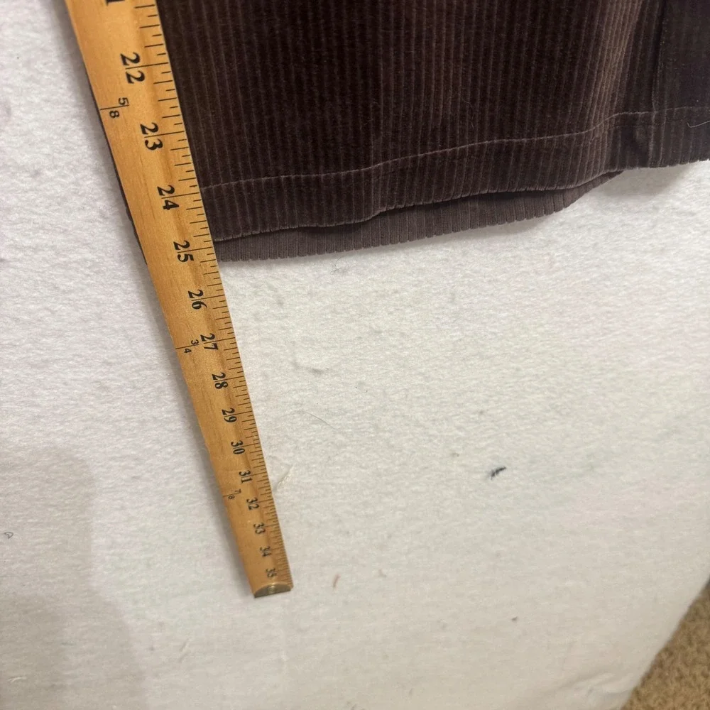 Lululemon Scuba Mid-Rise Wide-Leg Crop 6 Espresso Brown Velvet Cord Excellent